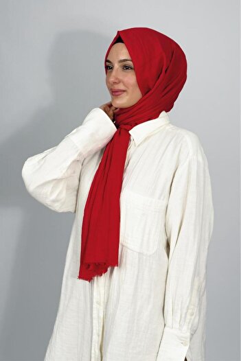 Betimoda Aya Fine Cotton Solid Color Shawl Burgundy