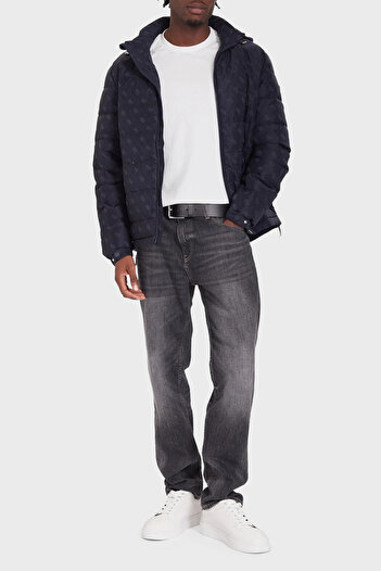 Guess Monogram Logo Relaxed Fit Hooded Water Resistant Coat M5Bl0Bw2322 Men's Coat M5Bl0B W2322