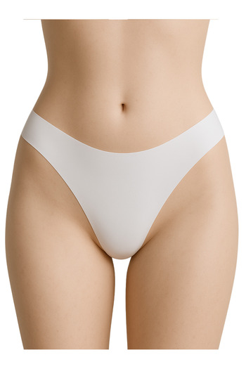 LİBELLA İÇ GİYİM Women's White Laser Seamless Comfortable and Quality Brazilian Panties 2 Pack