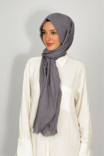 Betimoda Aya Fine Cotton Solid Color Shawl Smoked
