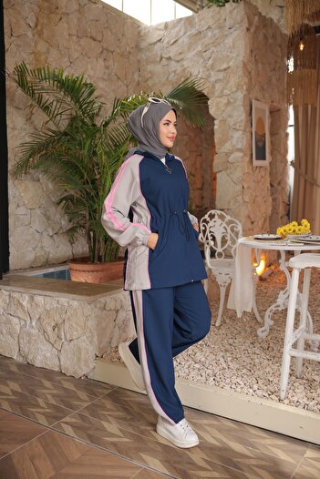 MİMİ Luxury Wear Σετ αθλητικής φόρμας Hijab & Σετ άνω-κάτω με φερμουάρ