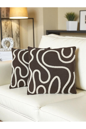 nunuteks evinizi renklendirin Bohemian Style Punch Embroidered Throw Pillow Case |   43X43Cm |   2 Pieces