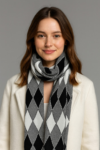 Sebir Moda Baklava Patterned Knitwear Scarf