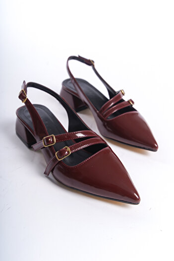 oyyo Open Back Pointed Toe Short Heel Daily Ballerina Women's Heeled Shoes