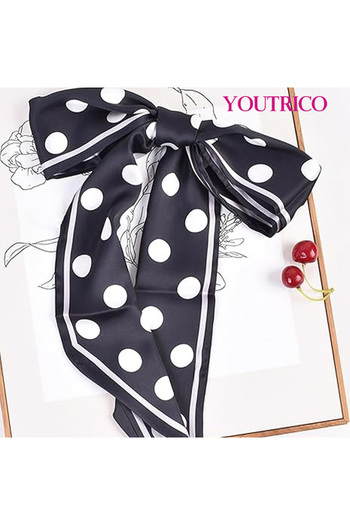 Youtrico Patterned silk scarf,Double Sided Headband&neckerchief,Autumn&winter atmosphere