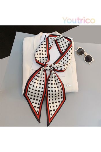 Youtrico Patterned silk scarf,Double Sided Headband&neckerchief,Autumn&winter atmosphere
