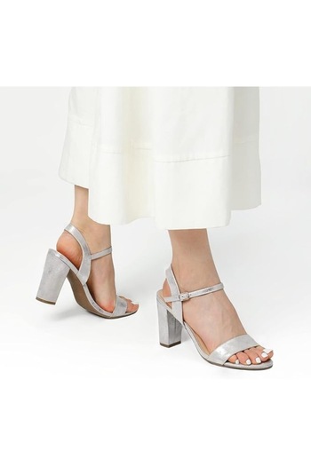 Dream Pairs - Women's Heeled Sandals, Silver, Size 38