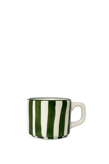 Hausette Thick Line Pattern Ceramic Turkish Coffee, Mug, Turkish Coffee Cup, Cup, Mug