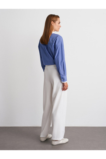 Dilvin 72189 Belted Trousers-White