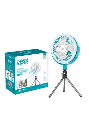 WINNINGSTAR Wireless Rechargeable Folding Fan – 8 inches – For Desk and Outdoor Use