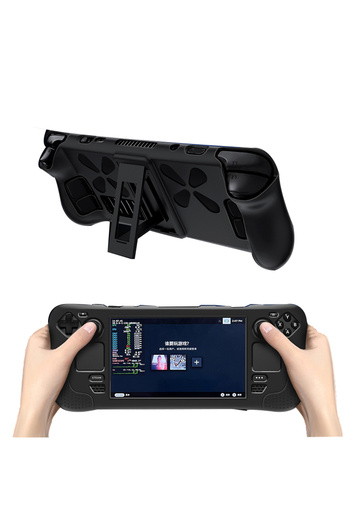 No branded Husă din silicon pentru Steam Deck, antiderapantă, suport independent, design de disipare a căldurii