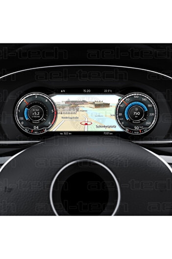 ael-tech Volkswagen Passat Compatible Digital Instrument Nano Screen Protector 2016/2019