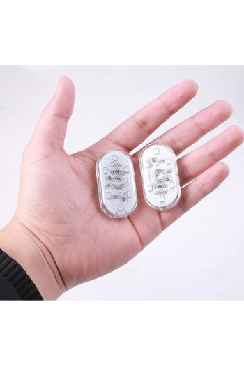 No branded Mini Interior LED Light for Car, Wireless Ambient Lighting, USB, 120mAh, 3W, 5x3 cm, White