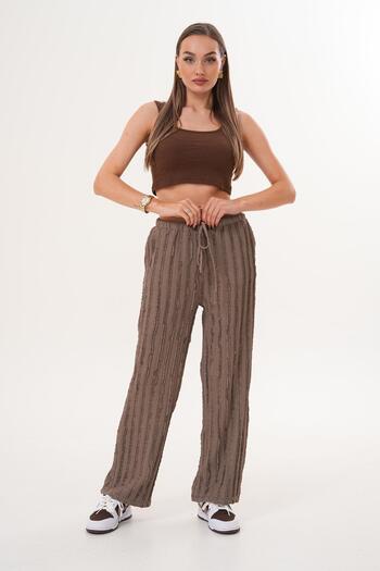 ŞİMAL Women's Pocketed Wide Leg Trousers 255339 -