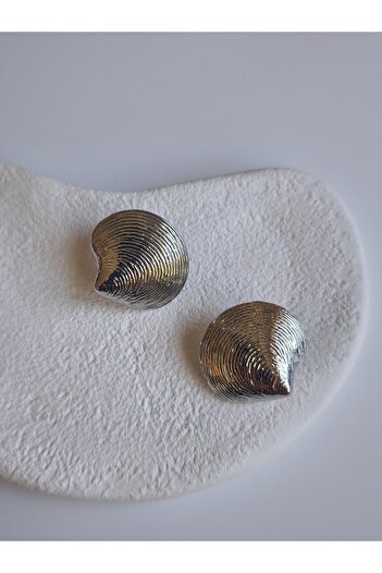 VOBEEYKU Serrated plate mussel figure appearance earrings