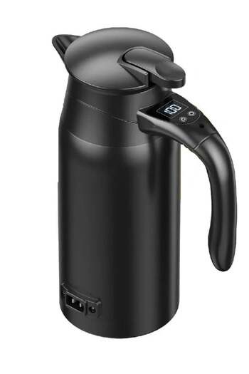 Denx Mahali Car Electric Kettle – 800ml Smart Travel Kettle with Dual Voltage 12V/24V, Digital Dis