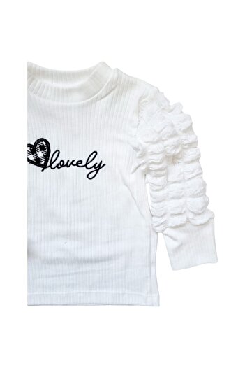 Miniworld Elegant Girls' Outfit with Plaid Shorts and White Ruffled Blouse, Lovely, Age 2 Years, 92 cm, White/