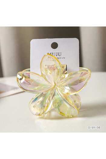 istanbulay Crystal Flower Hair Claw Clip – Women’s Shiny Hair Accessory٤