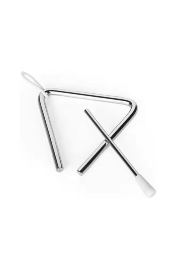 MegArya 25cm Triangle Bell – Metal Percussion Instrument, Iron 3-Sided Triangle with Striker