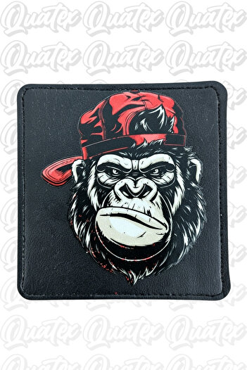 QUATEX Monkey Designed Velcro Leather Patch