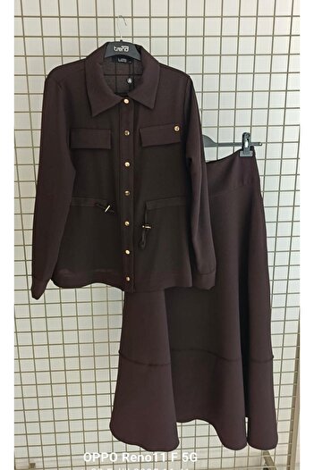 Armine Adjustable Waistband Skirt Suit Autumn-Winter