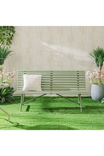 Danube Home Olivia 3-Seater Military Green Park Bench – Heavy-Duty Outdoor Seating for Garden & Patio