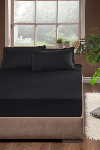 Pierre Cardin Cotton Fitted Sheet 180X200 Anthracite