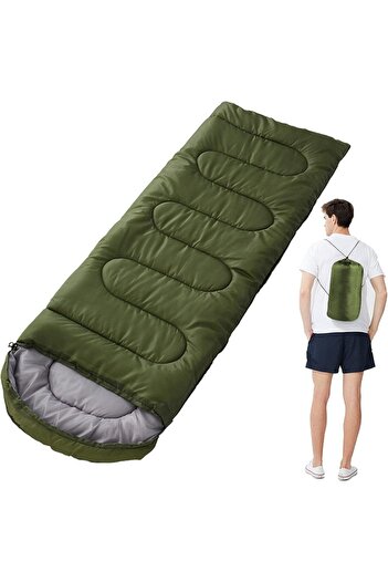 AutoFamily AUTO FAMILY Hooded Envelope Sleeping Bag for Outdoor Camping