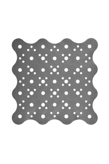 SANIPLAST Oceano 4FPA274007 Bath Mat, Non-Slip, Gray, 51 x 51 cm