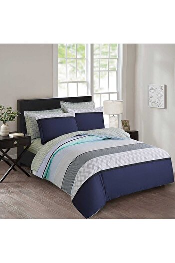 Caressa Polyester bed linen, 75A2671, 2 persons, multicolor, set of 6 pieces