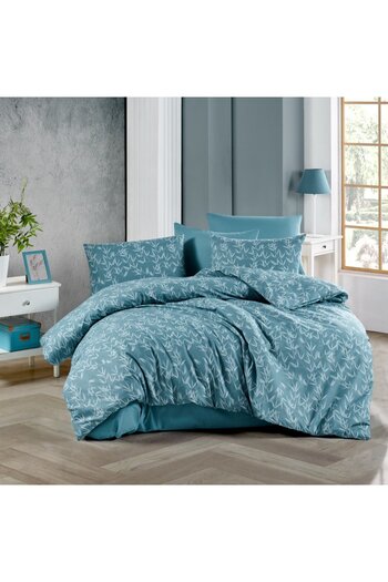 Bamboo Lenjerie de pat bumbac, Bamboo, 2 persoane, verde, set 4 piese