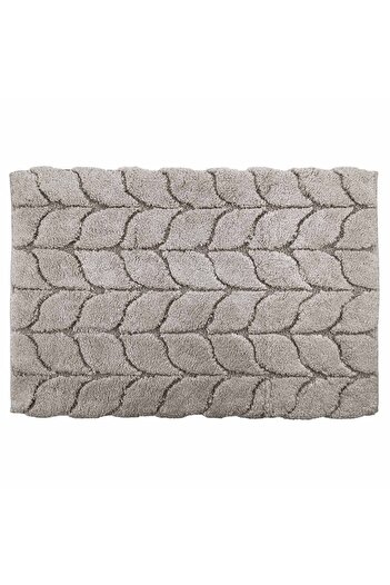 SANIPLAST Treccia Bathroom Rug, Non-slip, Light Grey, 60 x 90 cm