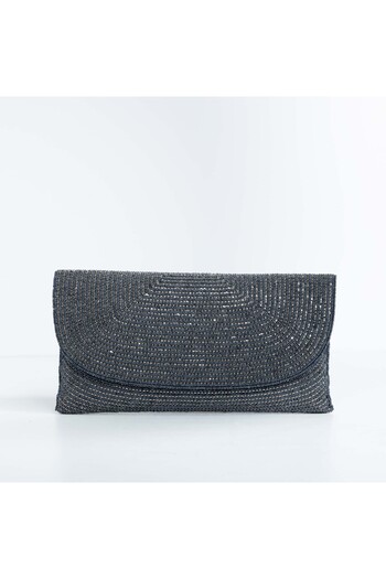 crystalicious Hania Luxury Beadwork Clutch Bag for Evening Events, Weddings, Animal-Free