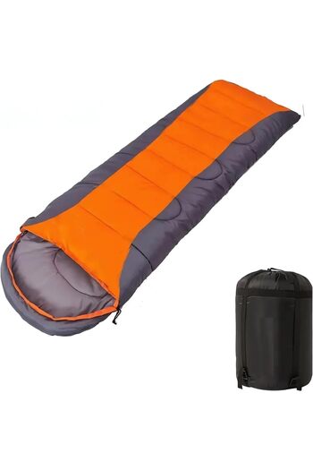 AutoFamily AUTO FAMILY Hooded Envelope Sleeping Bag for Outdoor Camping