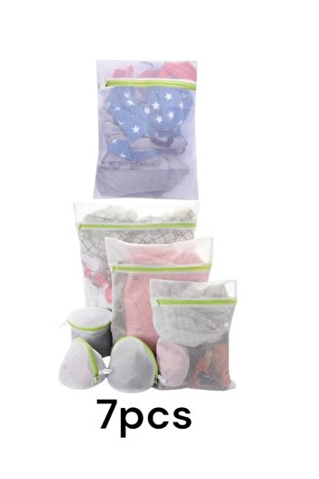 Generic 7 Pack Mesh Laundry Bags for Delicate Clothes with Premium Zipper, Travel Storage Organizer Bag, Bags