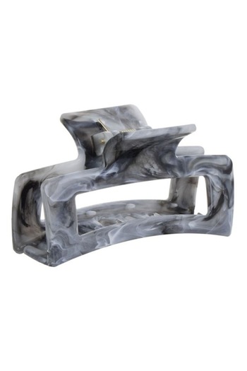 ANTBRO - Hair Clip Gray Marble Rectangular Shape, 8cm