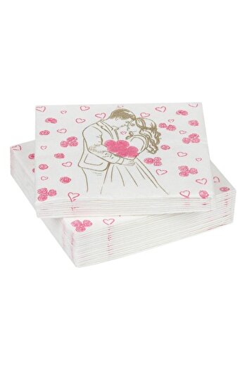 ANTBRO Set of 25 Antbro® 2-ply table napkins, for Party / Wedding, floral pattern, 33x33cm
