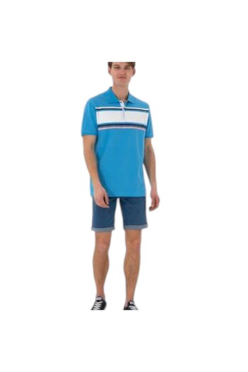 U.S. Polo Assn. Men's Regular Fit Polo Neck Turquoise T-Shirt