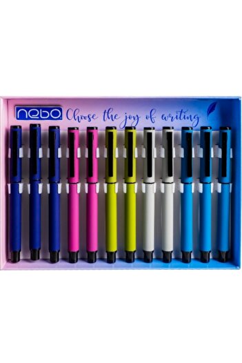 NEBO Metal Pen, Body in 5 Different Colors, Set of 12 Pcs