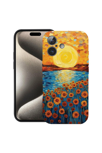 bestcase Premium Silicone Case For Apple iPhone 17, Sunflower Painting, 2052065 PB 1273