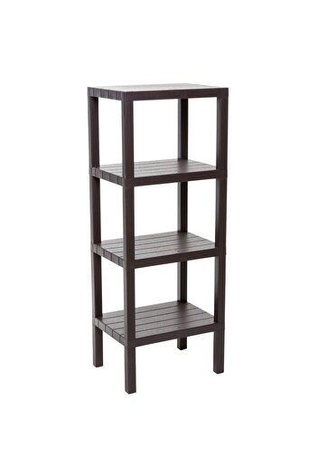 Tatay Bathroom Shelf S 4481000, Floor Mounted, Brown Finish, Four Shelves, 29 x 38 x 100 cm