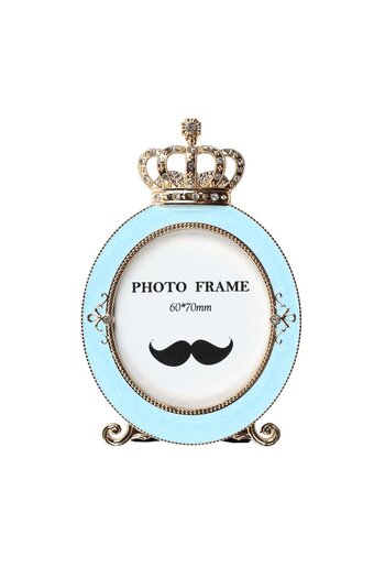 Others Rama foto PFZ8989, rectangular, 6 x 7 cm, gold + blue, metal