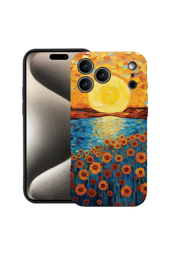bestcase Premium Silicone Case For Apple iPhone 17 Pro, Sunflower Painting, 2052066 PB 1273