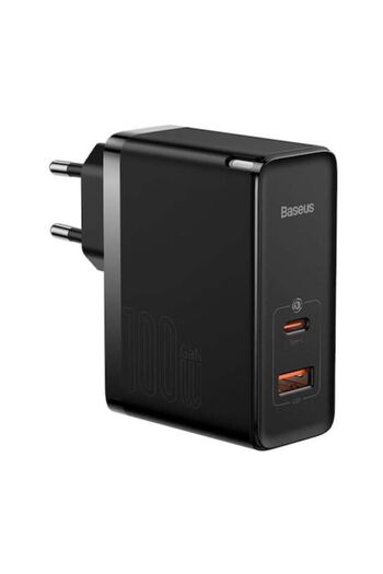 OEM Incarcator EU 2in1, 100W, Cablu Type-C, 1m, Baseus GaN5 Pro