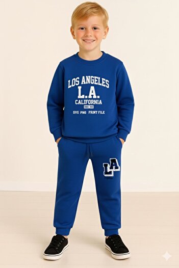 LİTTLE TORTOİSE Boys' Winter Sweatshirt Tracksuit Set