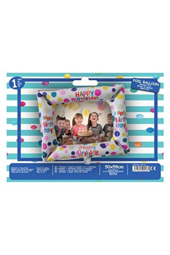 ANTBRO Balon Party in forma de rama foto foil cu buline colorate, 50x59cm