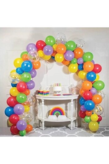 ANTBRO Decorative Party Set Antbro® with 60 Multicolored Balloons of 30cm