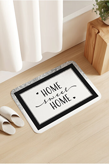 Homiko Home Sweet Home Patterned Door - Bathroom Front Mat 60X80Cm