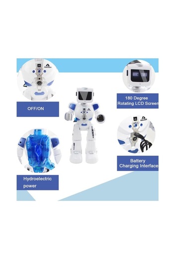 Toy Robot inteligent pentru copii, Alien Water Driven, Cu telecomanda, Expresii faciale, Sunete si lumin