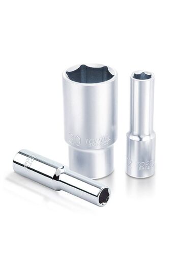 Generic SELPRO 1/2" Drive Deep Socket 6PT & 15mm | Heavy Duty Impact Socket | Chrome Vanadium Steel